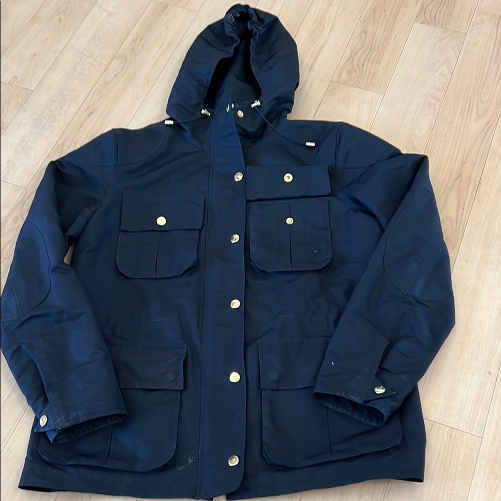 Lauren Ralph Lauren Black Bomber Jacket with Hood Size M